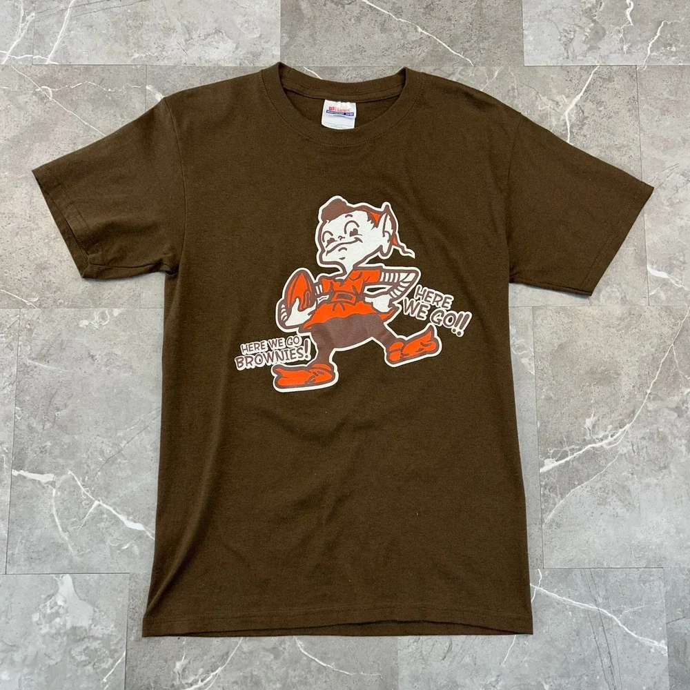 Vintage Cleveland Browns Graphic Tee Mens Small Short Sleeve NFL Football Shirt